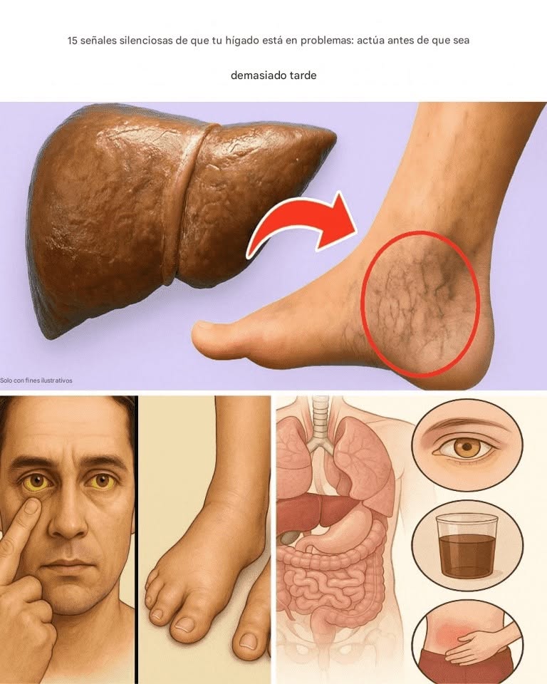15 señales silenciosas de que su hígado está en problemas – Actúe antes de que sea demasiado tarde