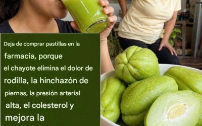 Jugo y té de chayote: La solución natural contra la inflamación y el dolor.