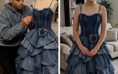 Mi madrastra se negó a pagar mi vestido de graduación, así que mi hermano me hizo uno con los vaqueros viejos de nuestra difunta madre, pero cuando entré en el baile, su plan para avergonzarme dio un giro que jamás imaginó.