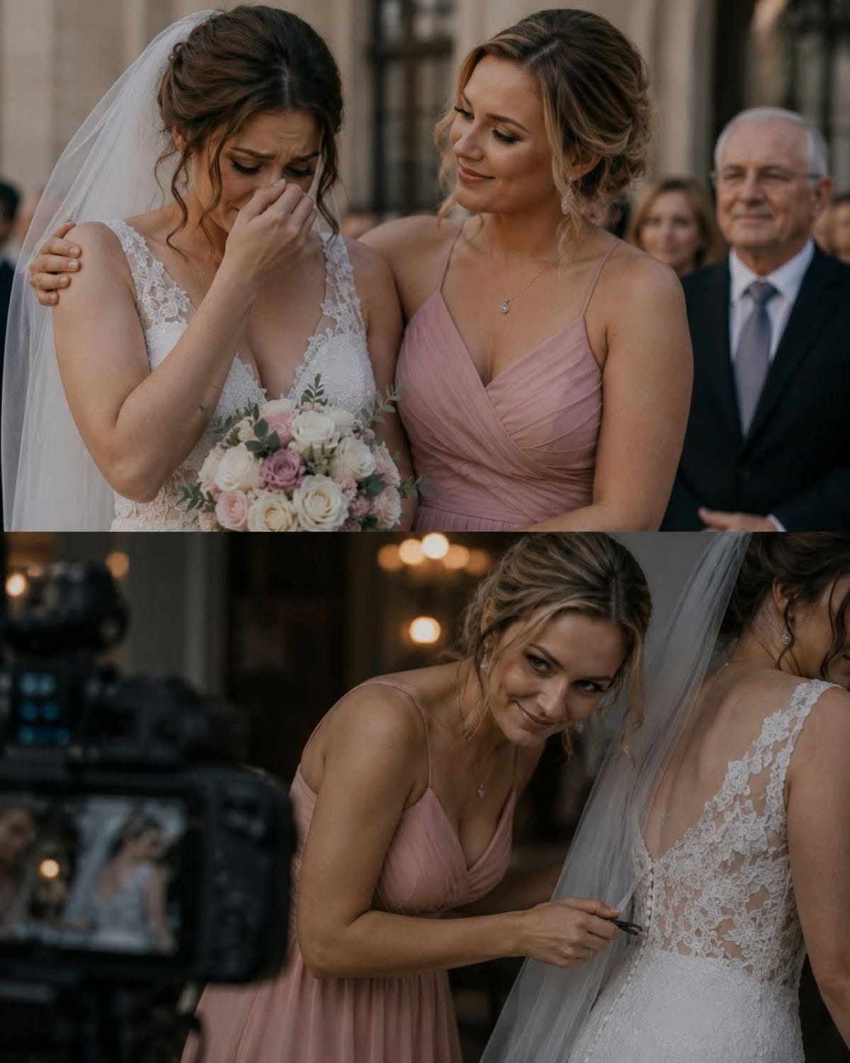 Mi hermana intentó arruinar mis fotos de boda… pero la cámara captó lo que hizo a mis espaldas