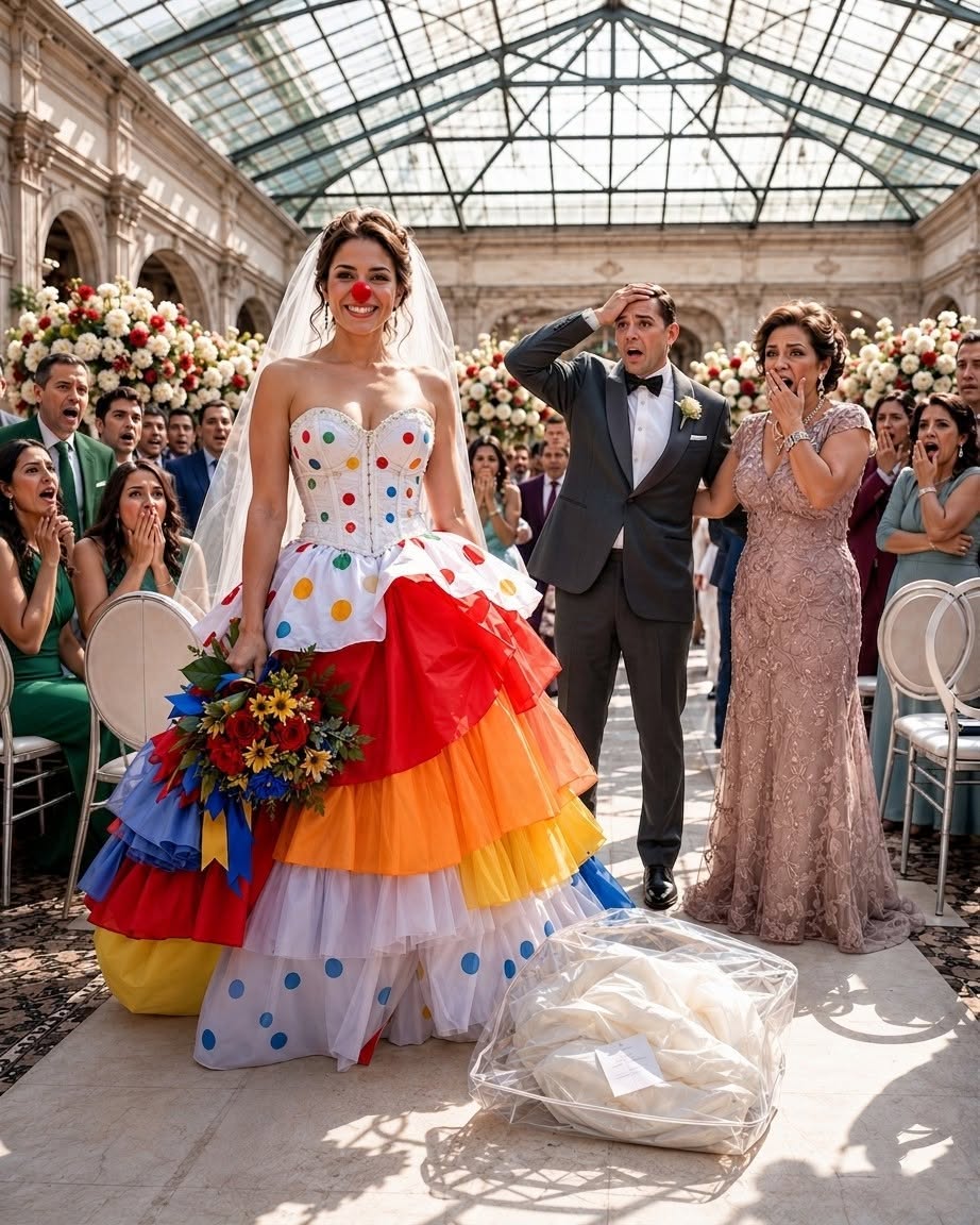 Mi suegra escondió mi vestido de novia y me dejó un disfraz de payaso junto con una nota que decía: "Conoce tu lugar"; delante de 200 invitados, me lo puse, tomé la mano de mi padre y caminé por el pasillo
