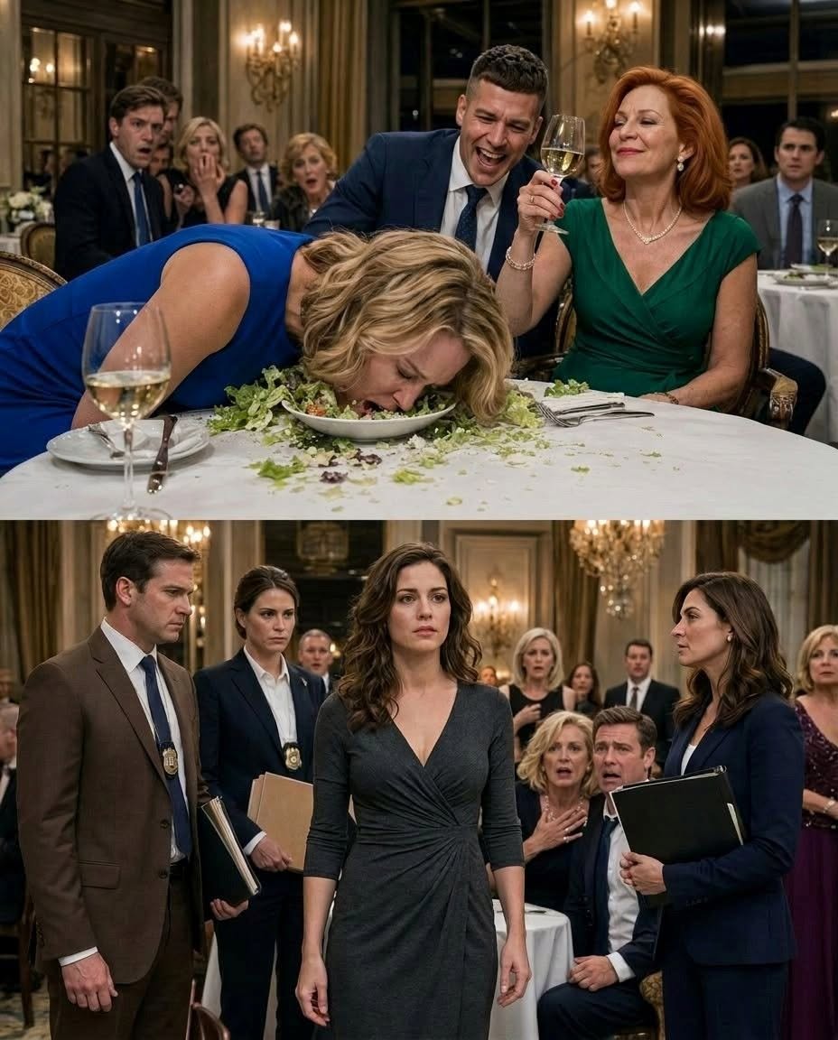 Solo intentaba sobrevivir a la cena cuando mi suegra me dio una patada en la silla y me lanzó de cara a la ensalada. "Oh, cariño, quizá la próxima vez siéntate más recta", dijo, mientras mi marido se reía como si fuera lo más gracioso que había visto nunca.