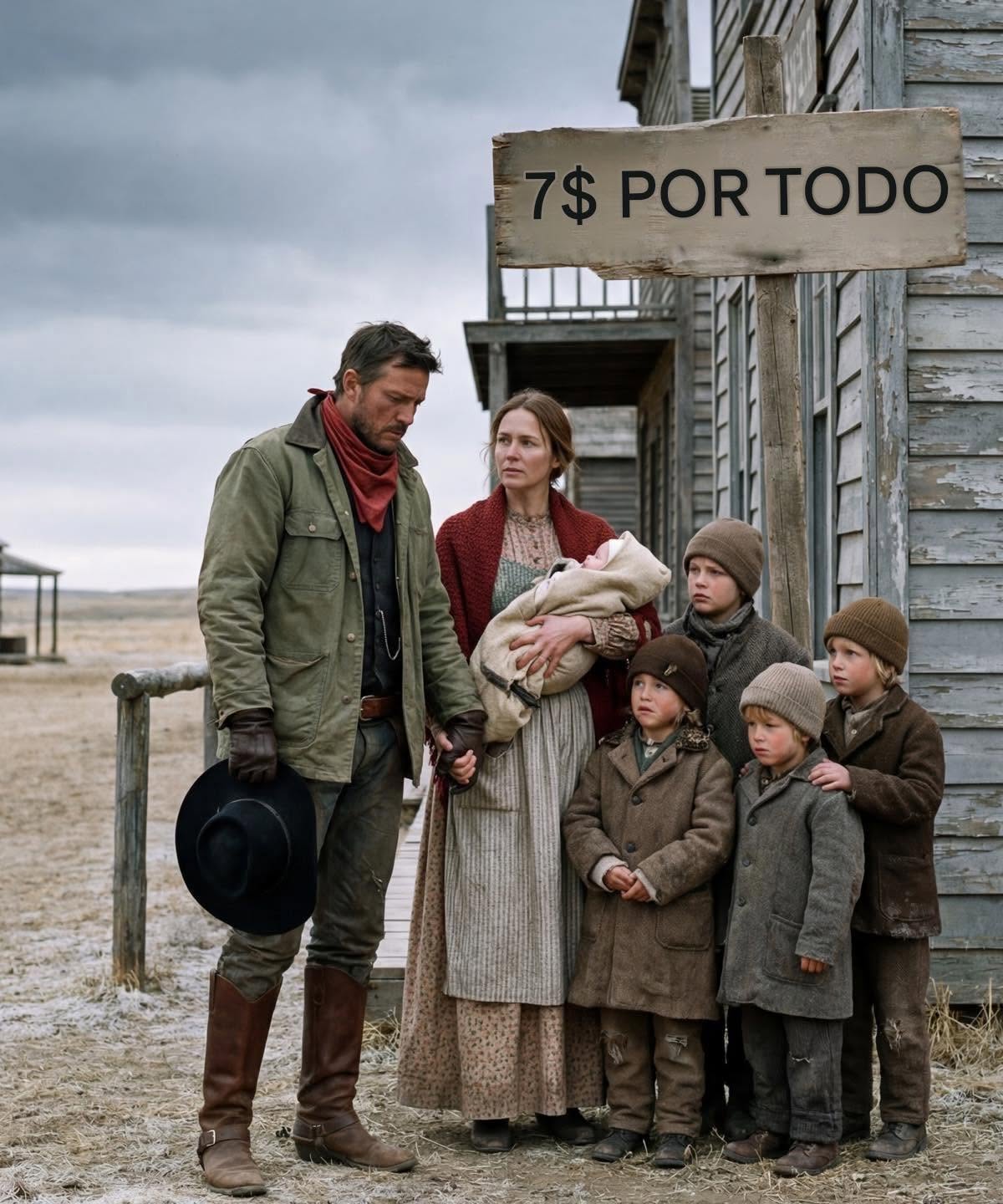 Un vaquero solitario soñaba con una gran familia, y entonces siete niños abandonados le rogaron: “Por favor… cásate con nuestra madre”.