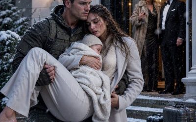 Después de 18 meses en el extranjero, volví a casa durante una tormenta de nieve y encontré a mi esposa congelándose en el porche con nuestra bebé en brazos. “Tus padres nos echaron”, susurró. Entonces entendí que no solo me habían robado dinero… me habían robado a mi familia.