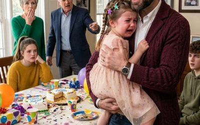 Durante la cena de cumpleaños de mi marido, nuestra hija de 7 años fue enviada repentinamente a otra habitación porque su familia quería espacio para sus “hijos de verdad”.