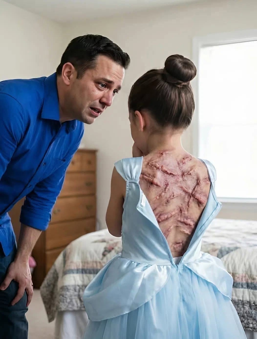 Parte 2 Mi hija de 8 años me envió un mensaje diciendo: “PAPÁ, VEN A MI HABITACIÓN. wlk SOLO TÚ.”—entoncho se dio la vuelta y me mostró las