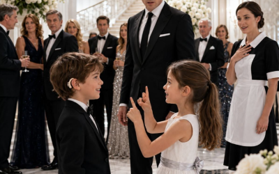 El magnate olvidó a su hijo sordo en una sala llena de millonarios… hasta que la hija de la empleada levantó las manos y el niño sonrió por primera vez.