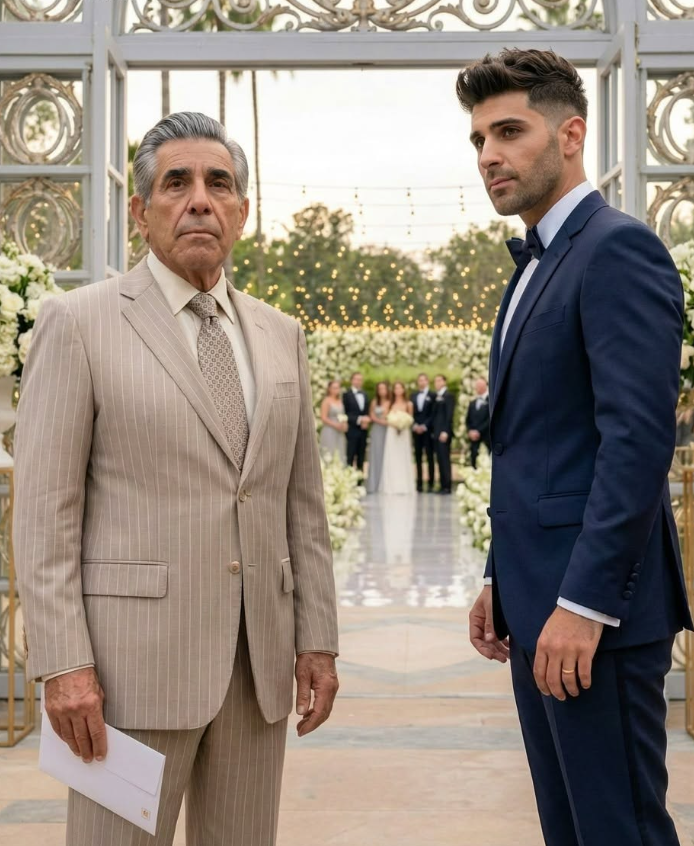 Cuando llegué a la boda de mi hijo, salió a saludarme y me dijo: "Papá, no te he invitado. Las familias vienen aquí, pero tú ya no formas parte de la nuestra. Vete." Sonreí y respondí con calma: "Vale, hijo... Pero no olvides mirar el móvil." Me fui. Cuando miró el móvil...