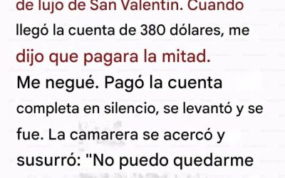Una cena de San Valentín que lo reveló todo: Cuando una prueba destruyó siete años juntos