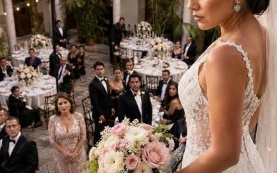 La novia descubrió a sus padres en sillas de plástico junto a la cocina y tomó el micrófono: “No son 2 sillas, es mi familia”
