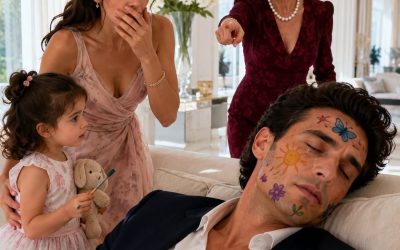 Él fingió quedarse dormido para saber si la hija pequeña de su empleada rompería algo, pero la niña le pintó una mariposa y dijo