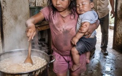 Volvió tarde del trabajo y encontró a su hija de 7 años cocinando con el bebé en brazos mientras su esposa desaparecía lentamente
